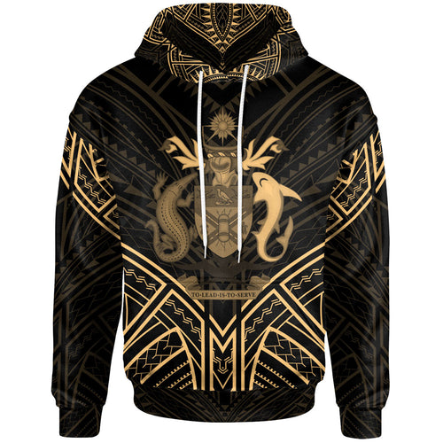 Solomon Islands Hoodie - Solomon Islands Seal Gold Tribal Patterns