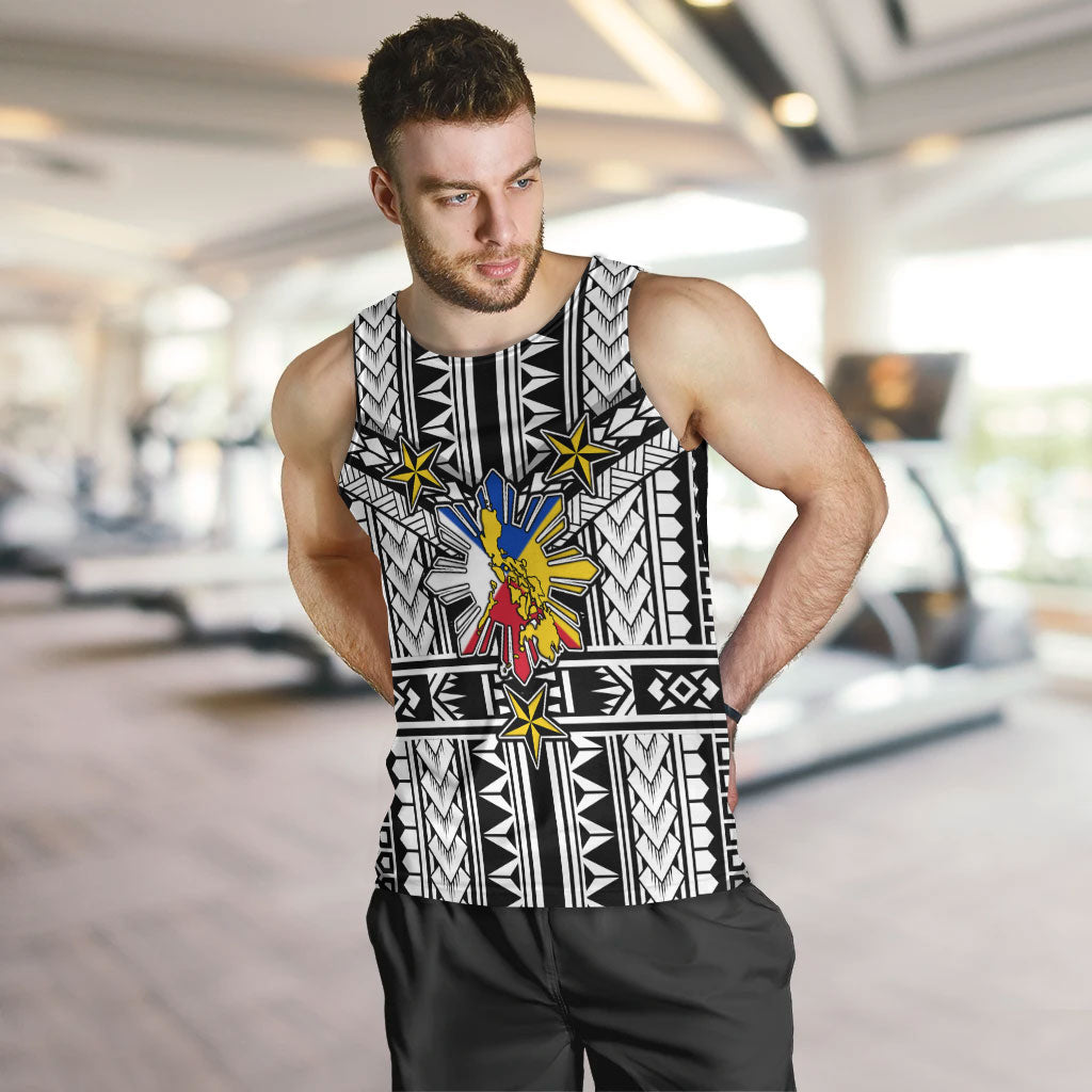 Philippines Tank Top - Filipino Sun And Stars Tribal Tattoo Patterns Style