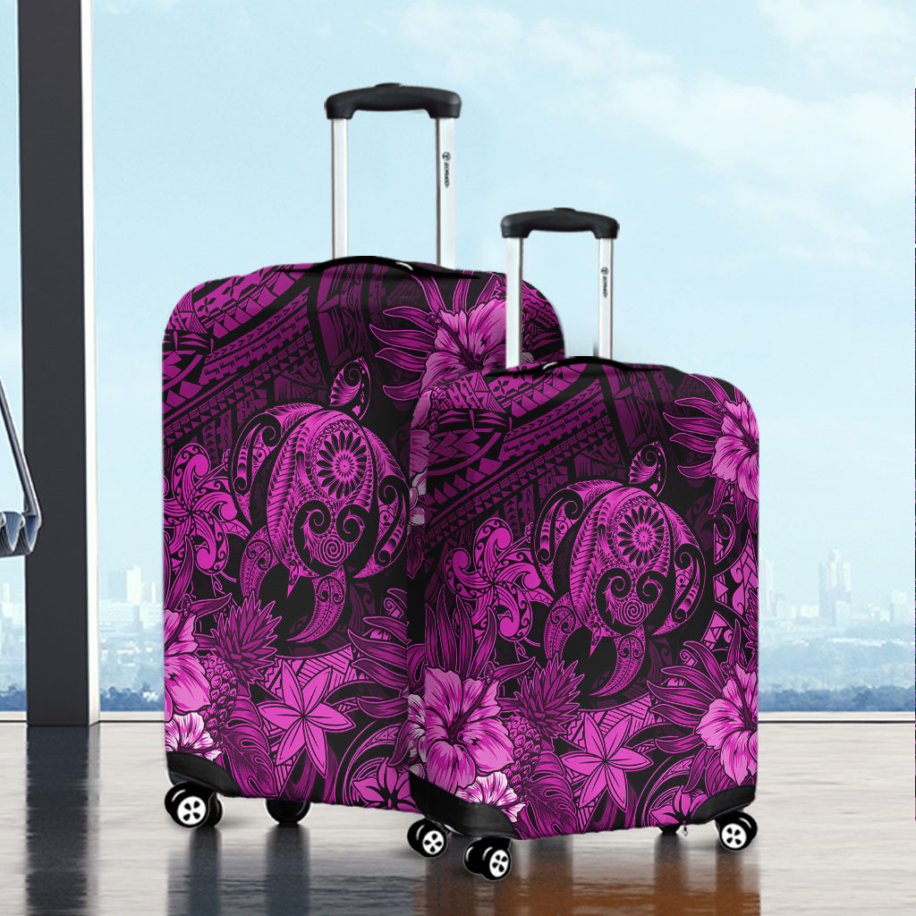 Hawaii Luggage Cover Tribal Polynesia Sea Turtle Design Pacific Dream