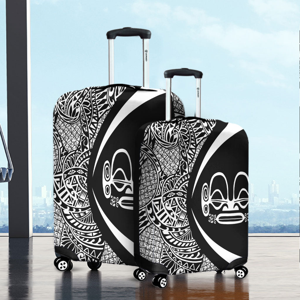 Marquesas Islands Luggage Cover Lauhala White Circle Style