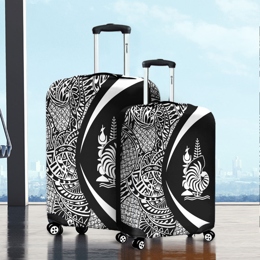 New Caledonia Luggage Cover Lauhala White Circle Style