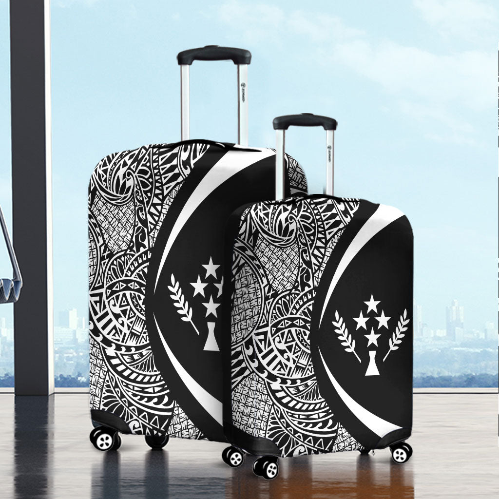 Kosrae Luggage Cover Lauhala White Circle Style