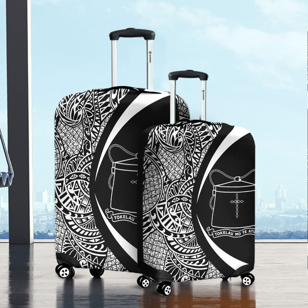 Tokelau Luggage Cover Lauhala White Circle Style