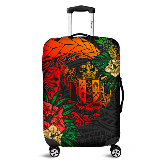 New Zealand Luggage Cover Polynesian Coat Of Arms Tropical
