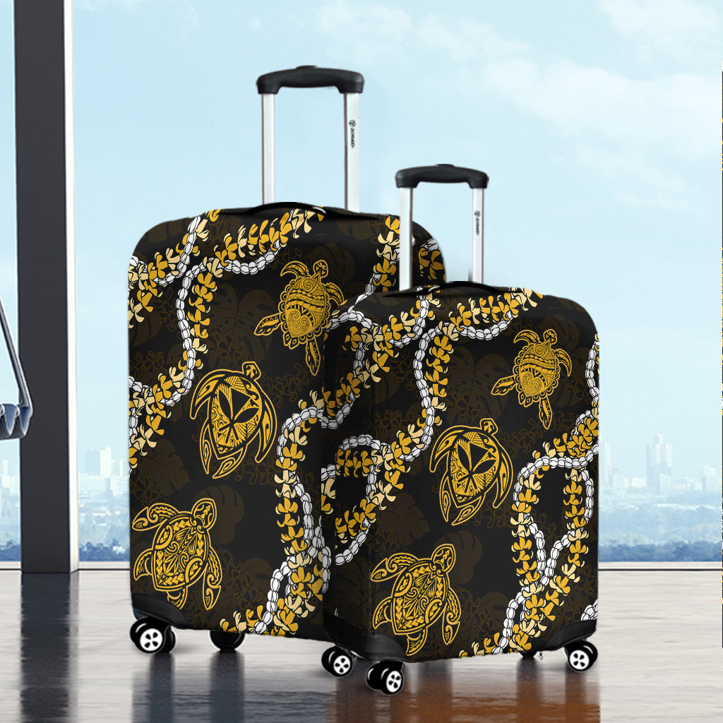Hawaii Luggage Cover Kanaka Maoli Floral Puakenikeni Lei
