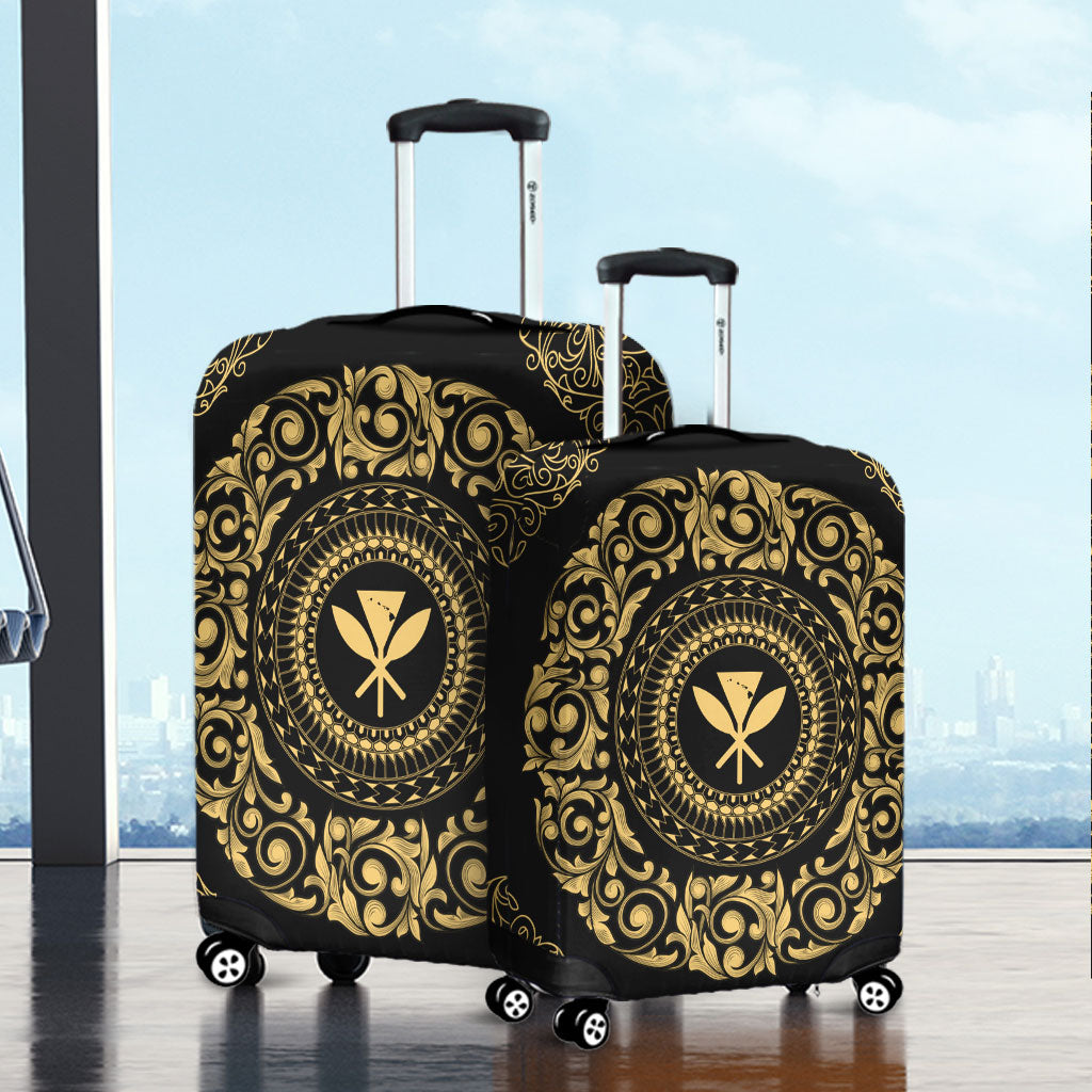 Hawaii Luggage Cover Kanaka Maoli Royal Vintage Style