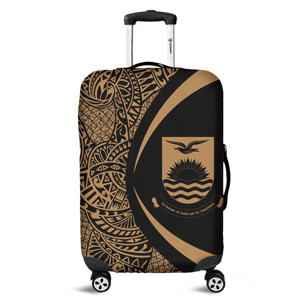 Kiribati Luggage Cover Lauhala Gold Circle Style