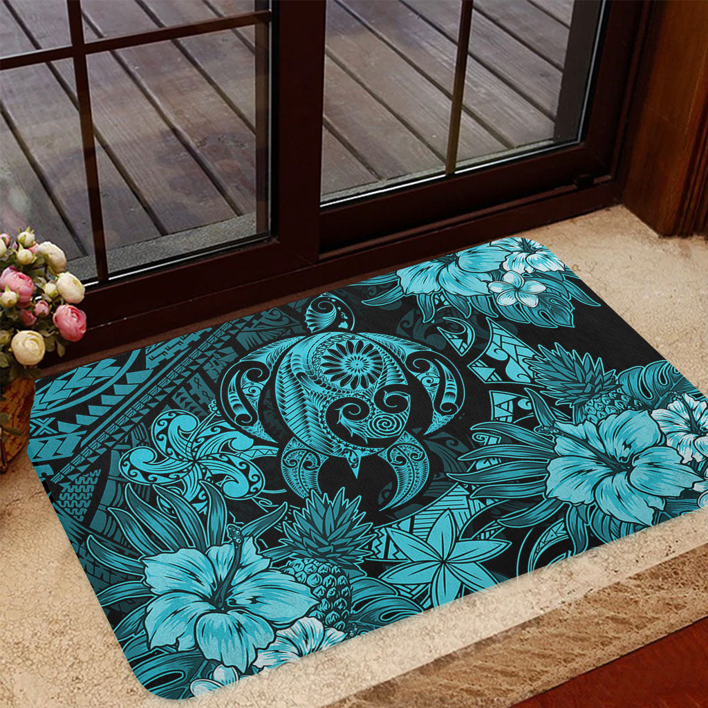 Hawaii Doormat Tribal Polynesia Sea Turtle Design Pacific Dream