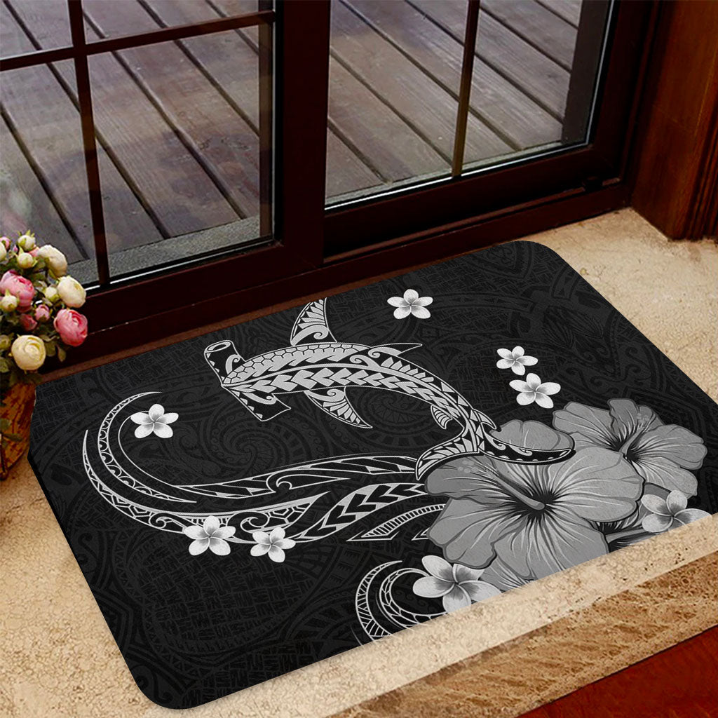 Hawaii Door Mat Shark Polynesia Tribal Tattoo