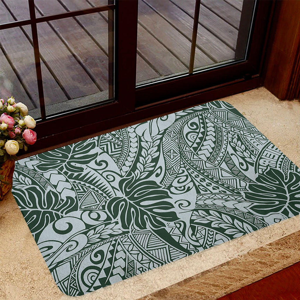 Hawaii Door Mat Tribal Pattern Leaf
