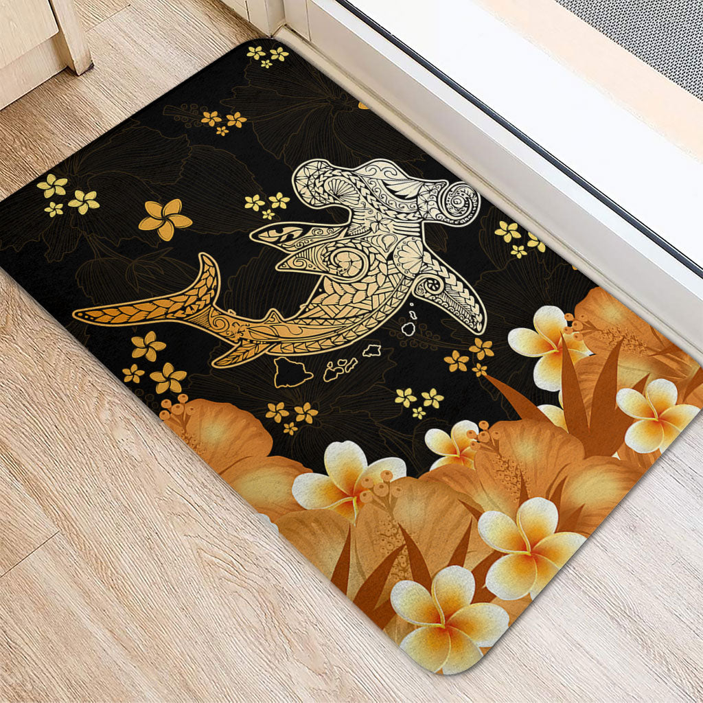 Hawaii Door Mat Tribal Polynesia Shark Tattoo