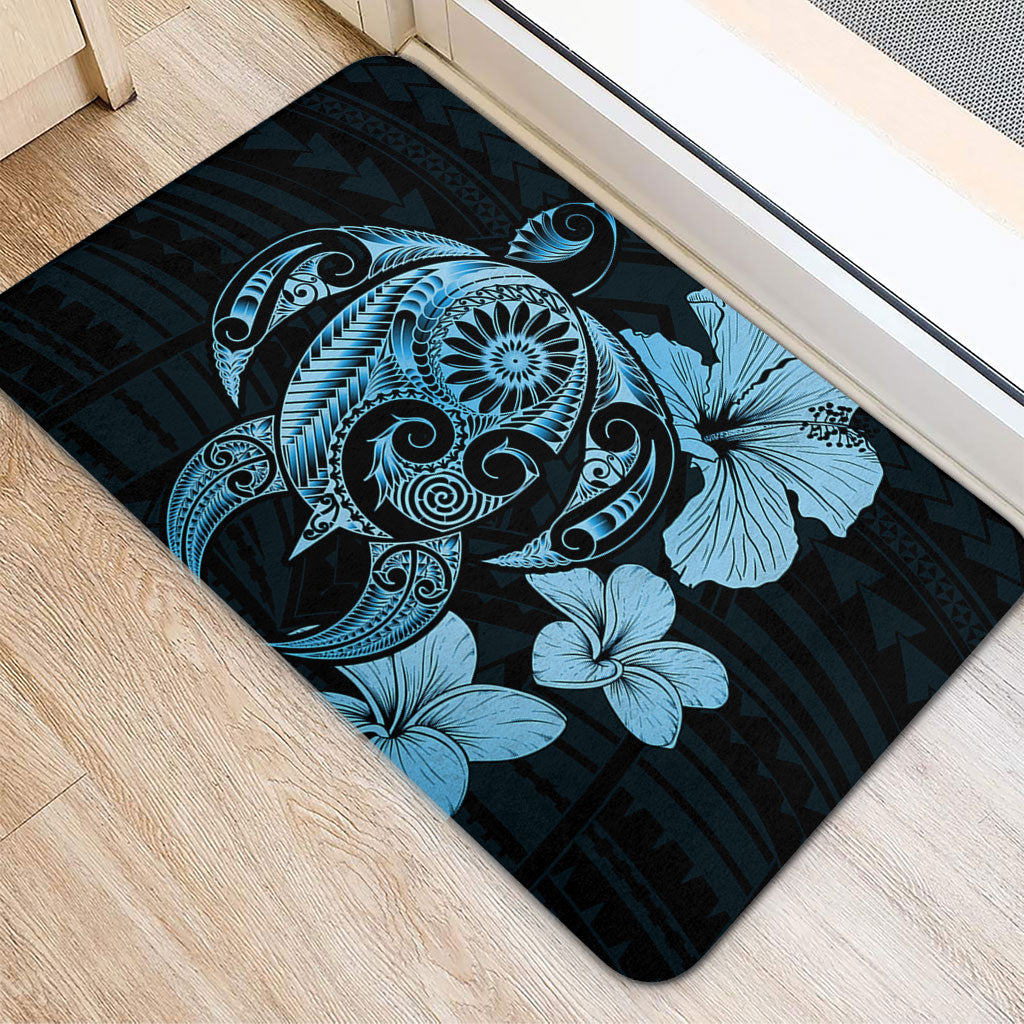 Hawaii Door Mat Hibiscus Plumeria Mix Polynesian Turtle