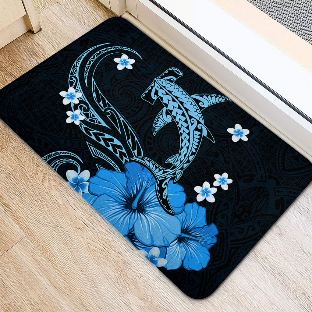 Hawaii Door Mat Shark Polynesia Tribal Tattoo