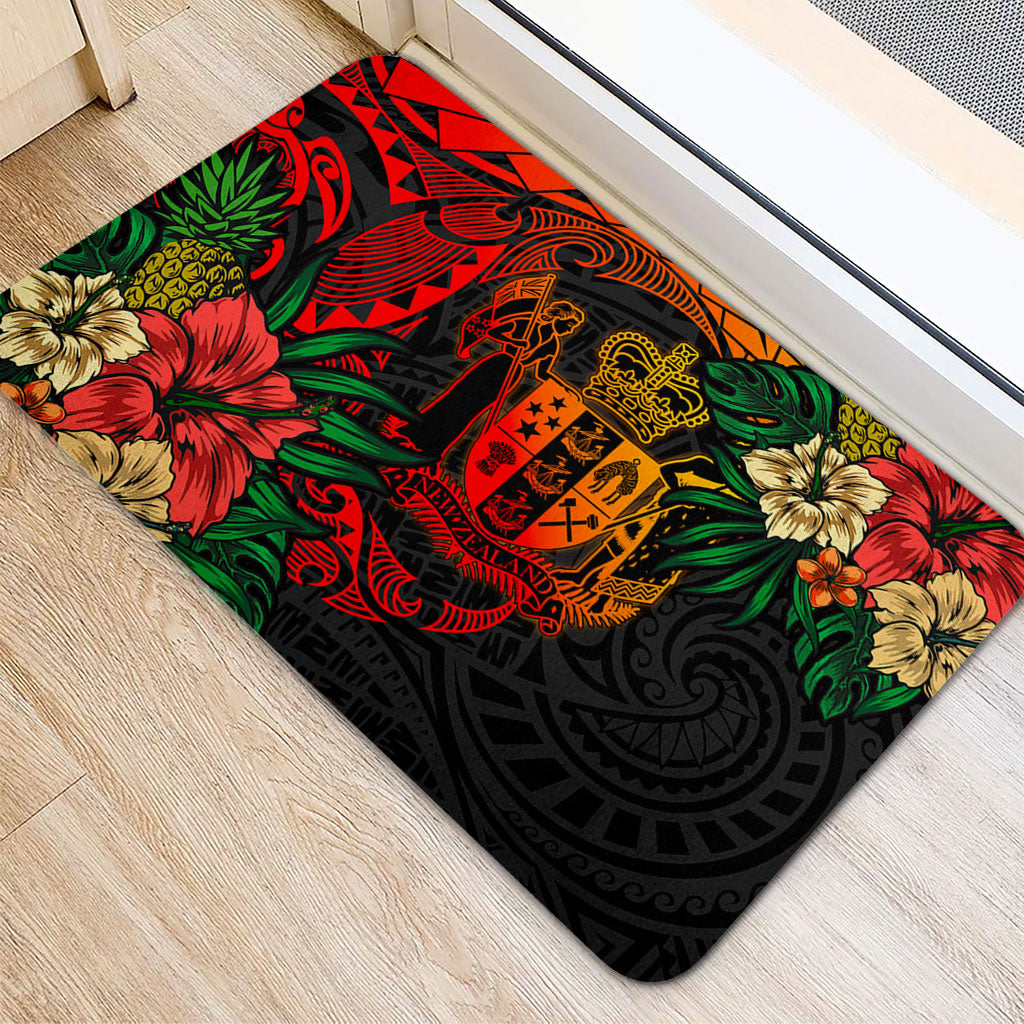New Zealand Doormat Polynesian Coat Of Arms Tropical
