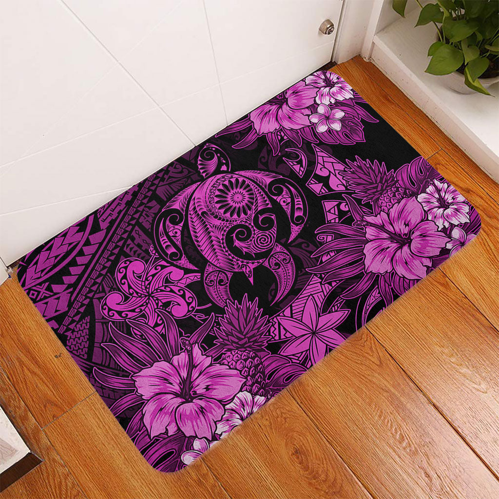 Hawaii Doormat Tribal Polynesia Sea Turtle Design Pacific Dream