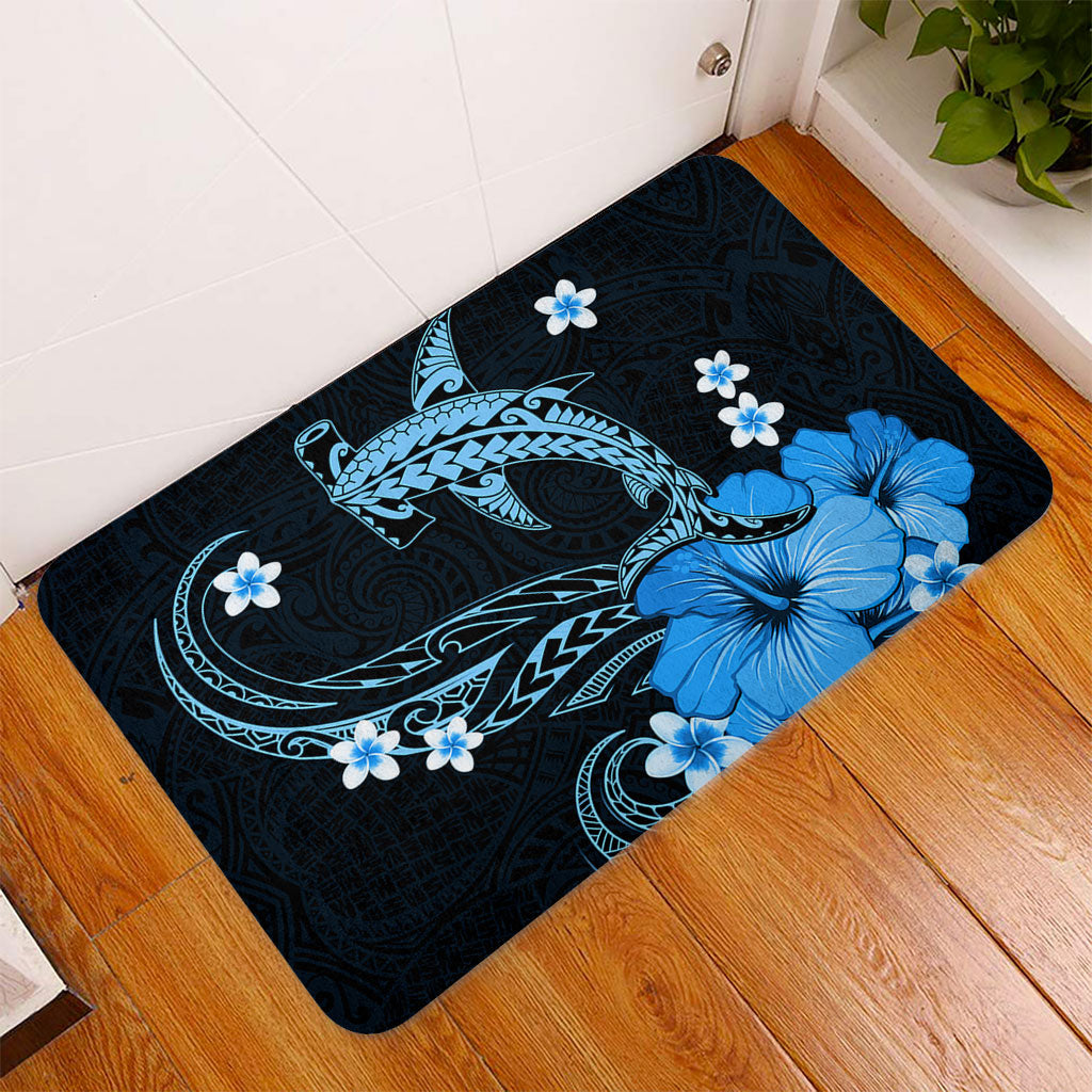 Hawaii Door Mat Shark Polynesia Tribal Tattoo