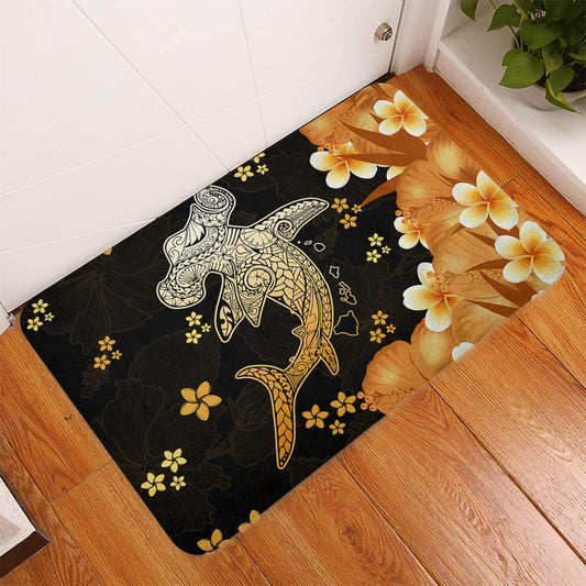 Hawaii Door Mat Tribal Polynesia Shark Tattoo