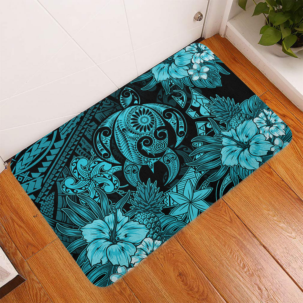 Hawaii Doormat Tribal Polynesia Sea Turtle Design Pacific Dream
