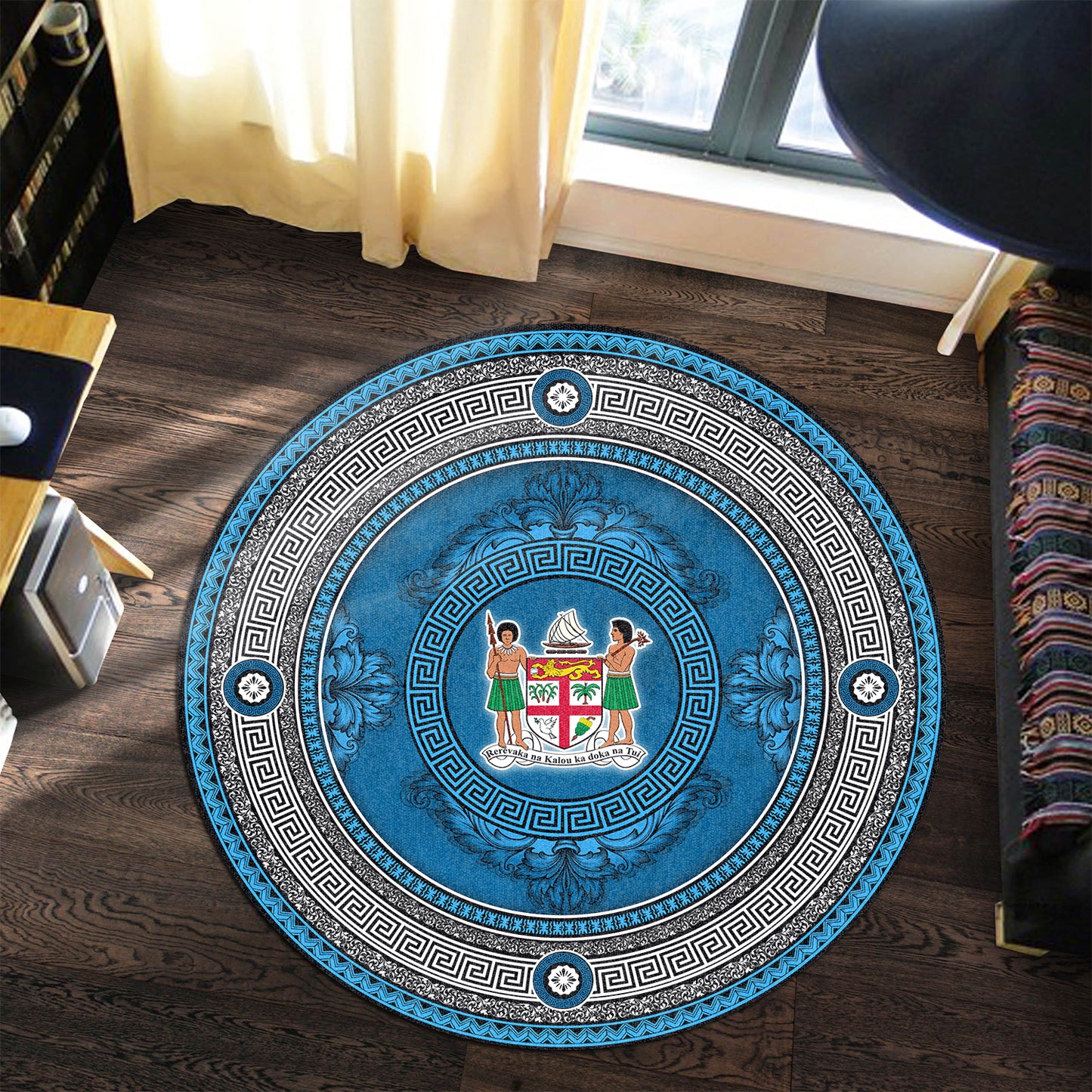 Fiji Round Rug - Fiji Masi Royal Floral Style Cricle