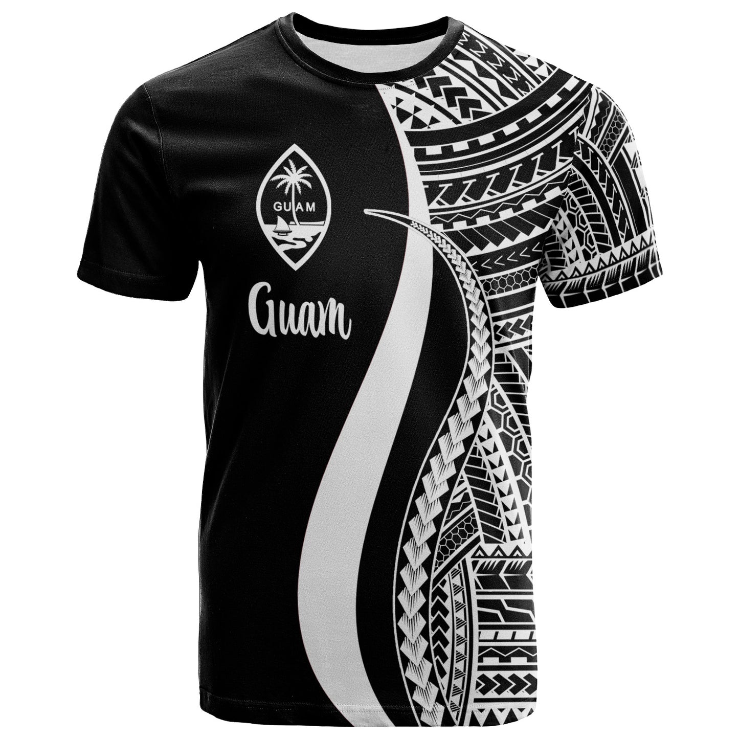 Guam Custom Personalised T-Shirt - Polynesian Tentacle Tribal Pattern