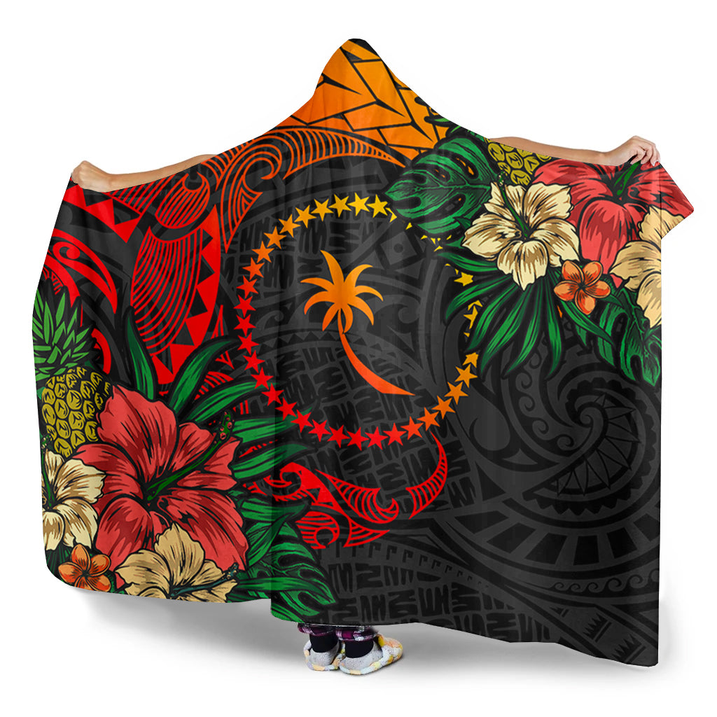 Chuuk State Hooded Blanket Polynesian Coat Of Arms Tropical