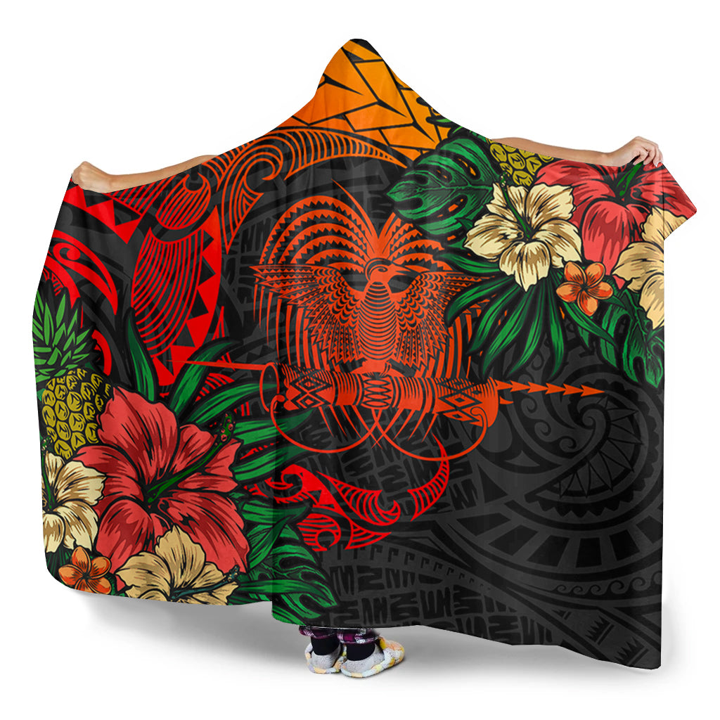 Papua New Guinea Hooded Blanket Polynesian Coat Of Arms Tropical