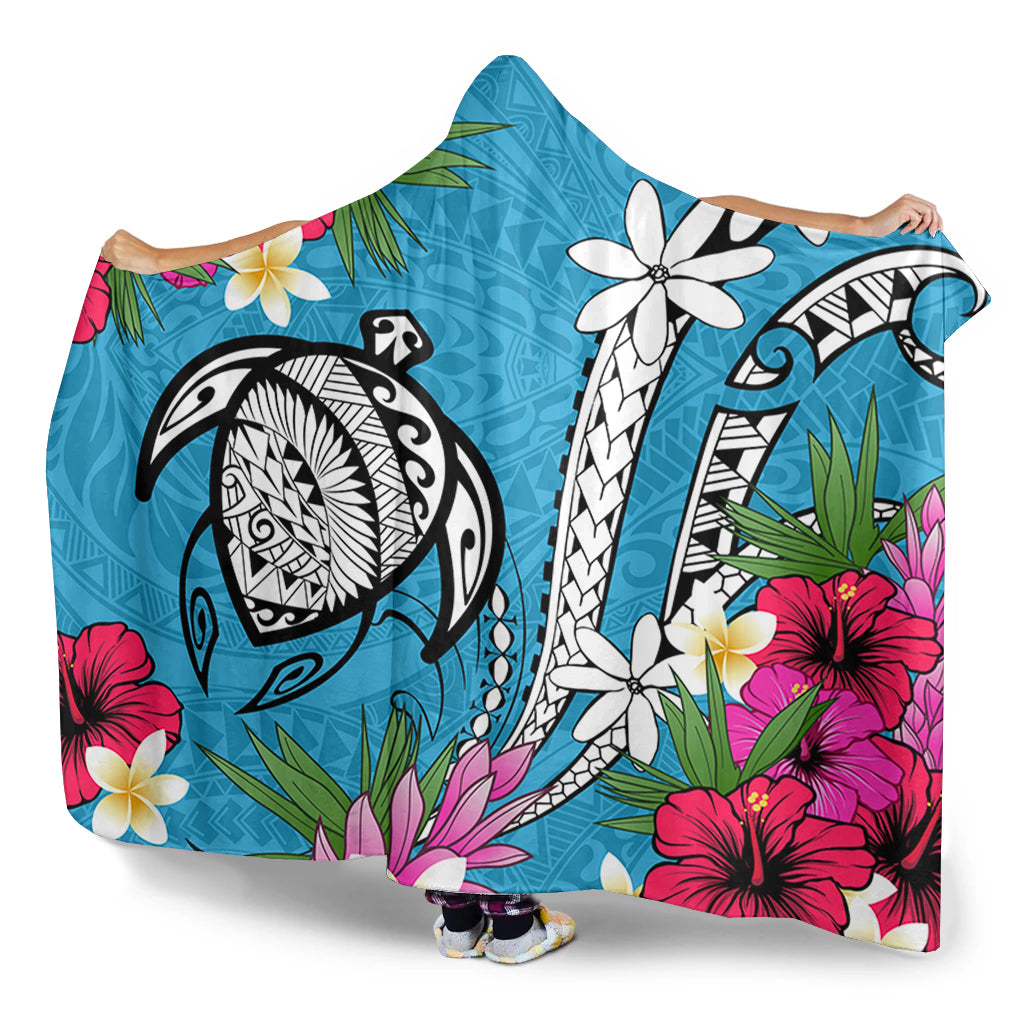 Hawaii Hooded Blanket Tribal Polynesia Tropical Summer
