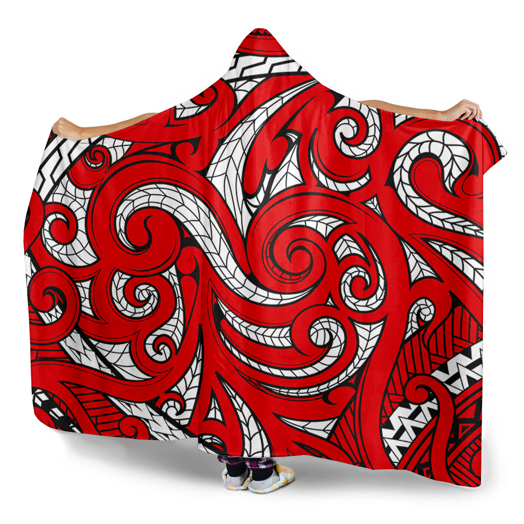 New Zealand Hooded Blanket Maori Pattern