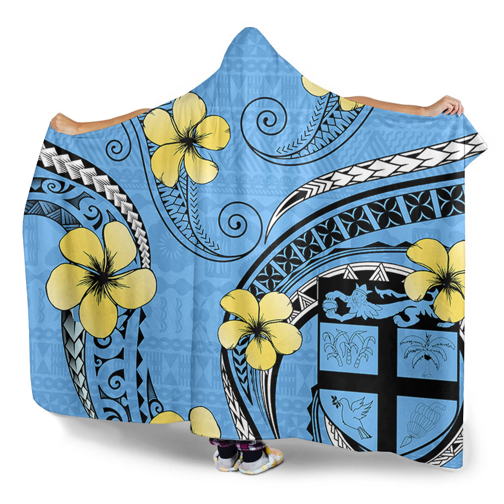 Fiji Hooded Blanket Bula Style Plumeria Flower