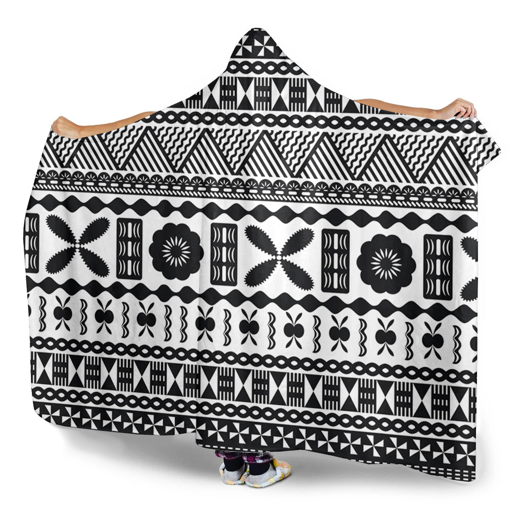 Fiji Hooded Blanket Bula Pattern