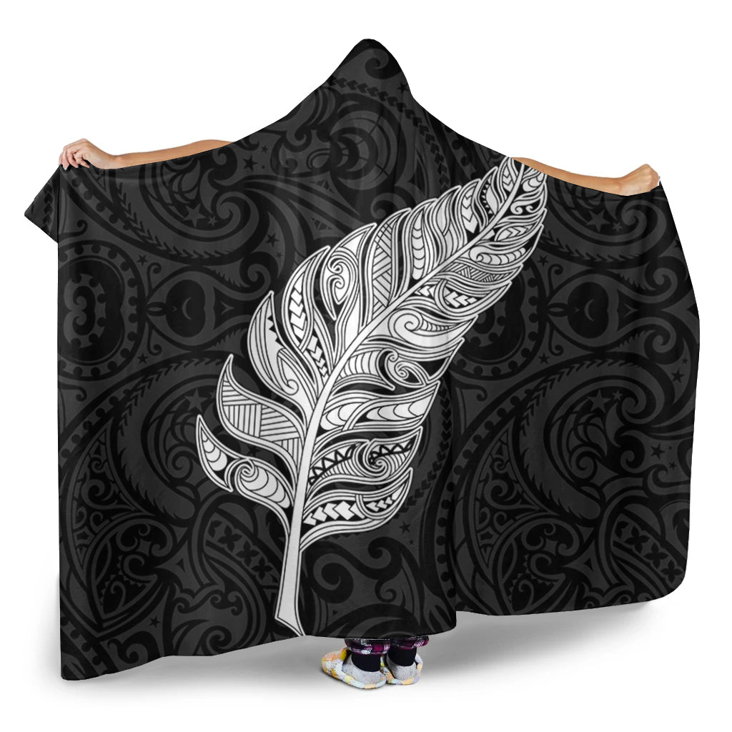 New Zealand Hooded Blanket Maori Silver Fern Simple Style