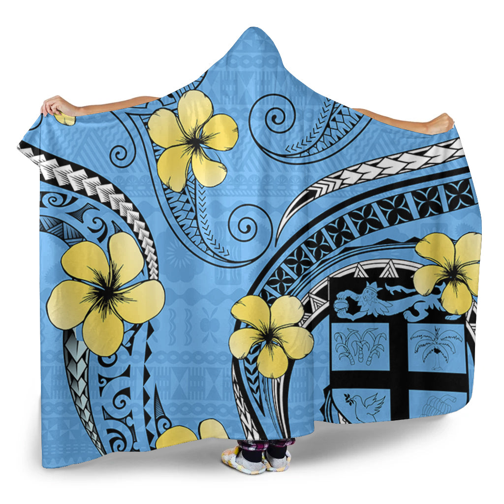 Fiji Hooded Blanket Bula Style Plumeria Flower