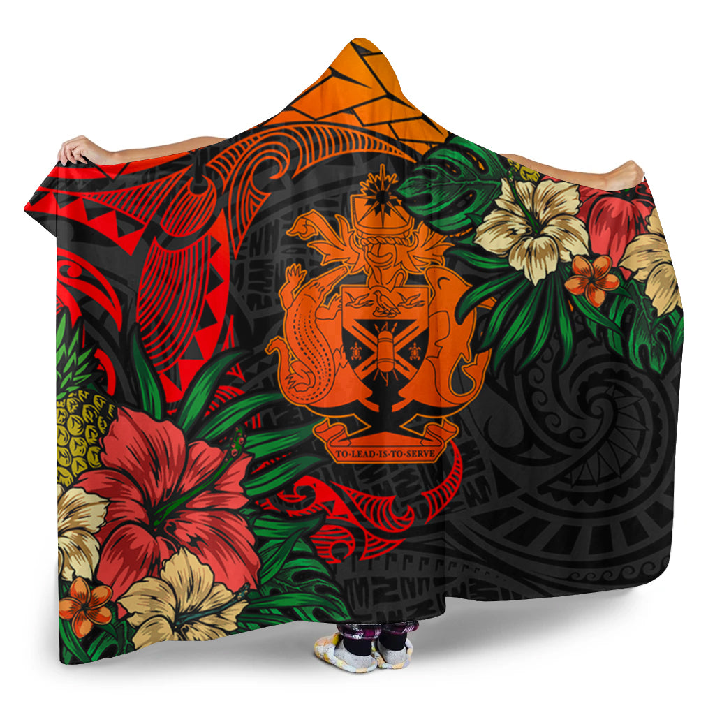 Solomon Islands Hooded Blanket Polynesian Coat Of Arms Tropical