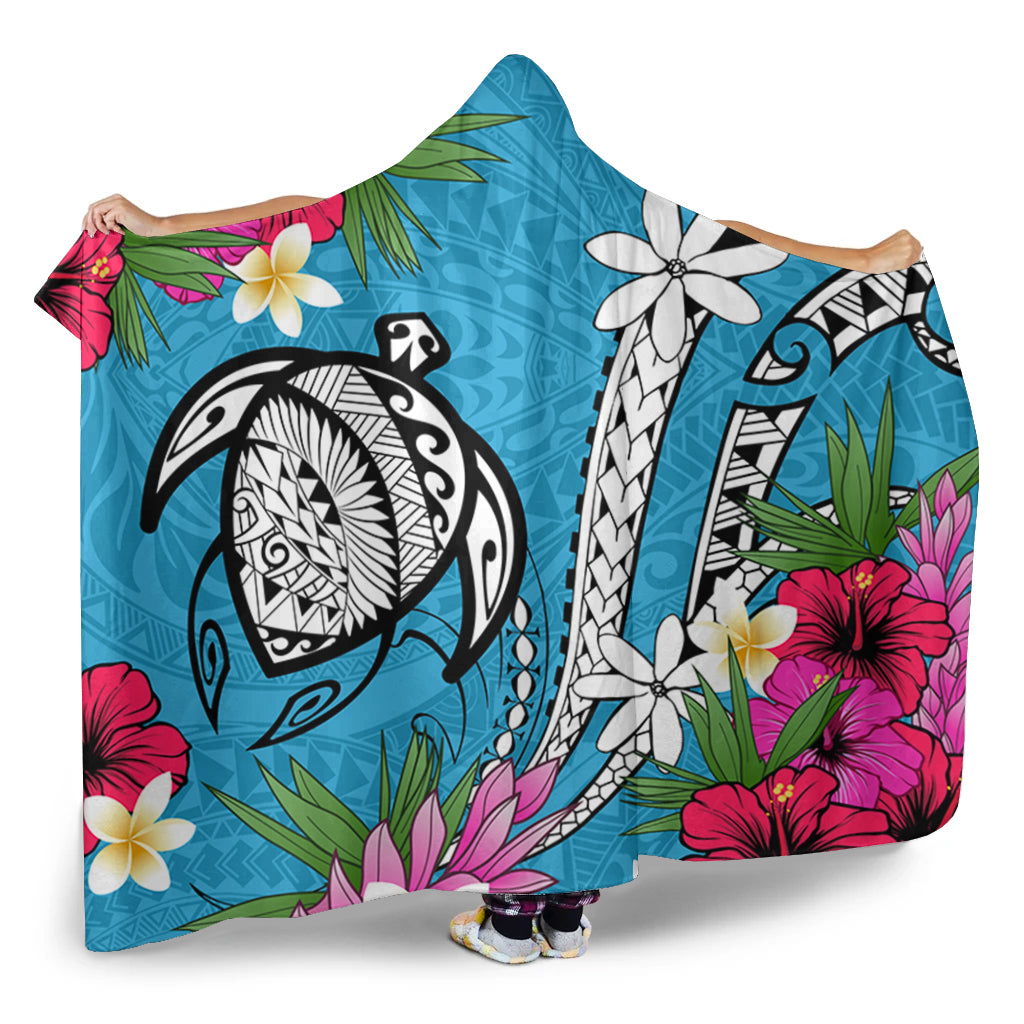 Hawaii Hooded Blanket Tribal Polynesia Tropical Summer