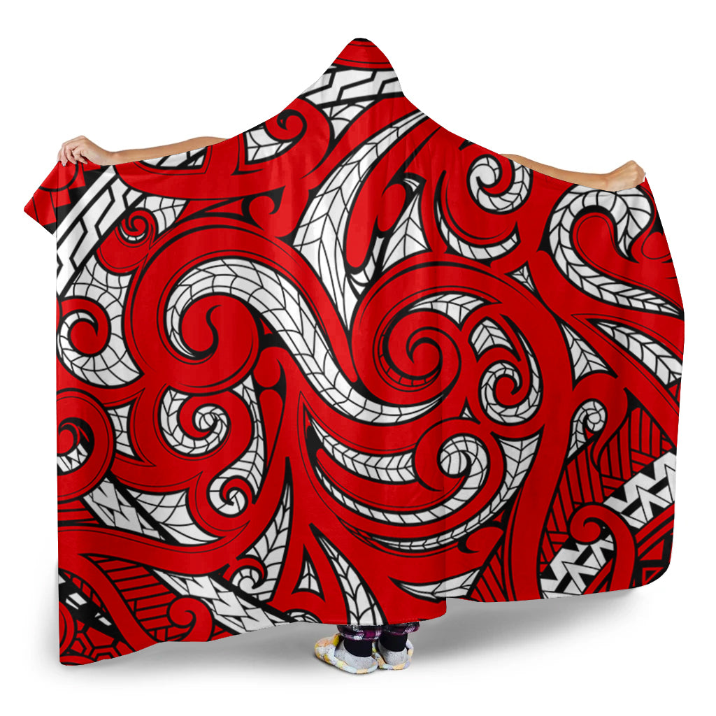 New Zealand Hooded Blanket Maori Pattern