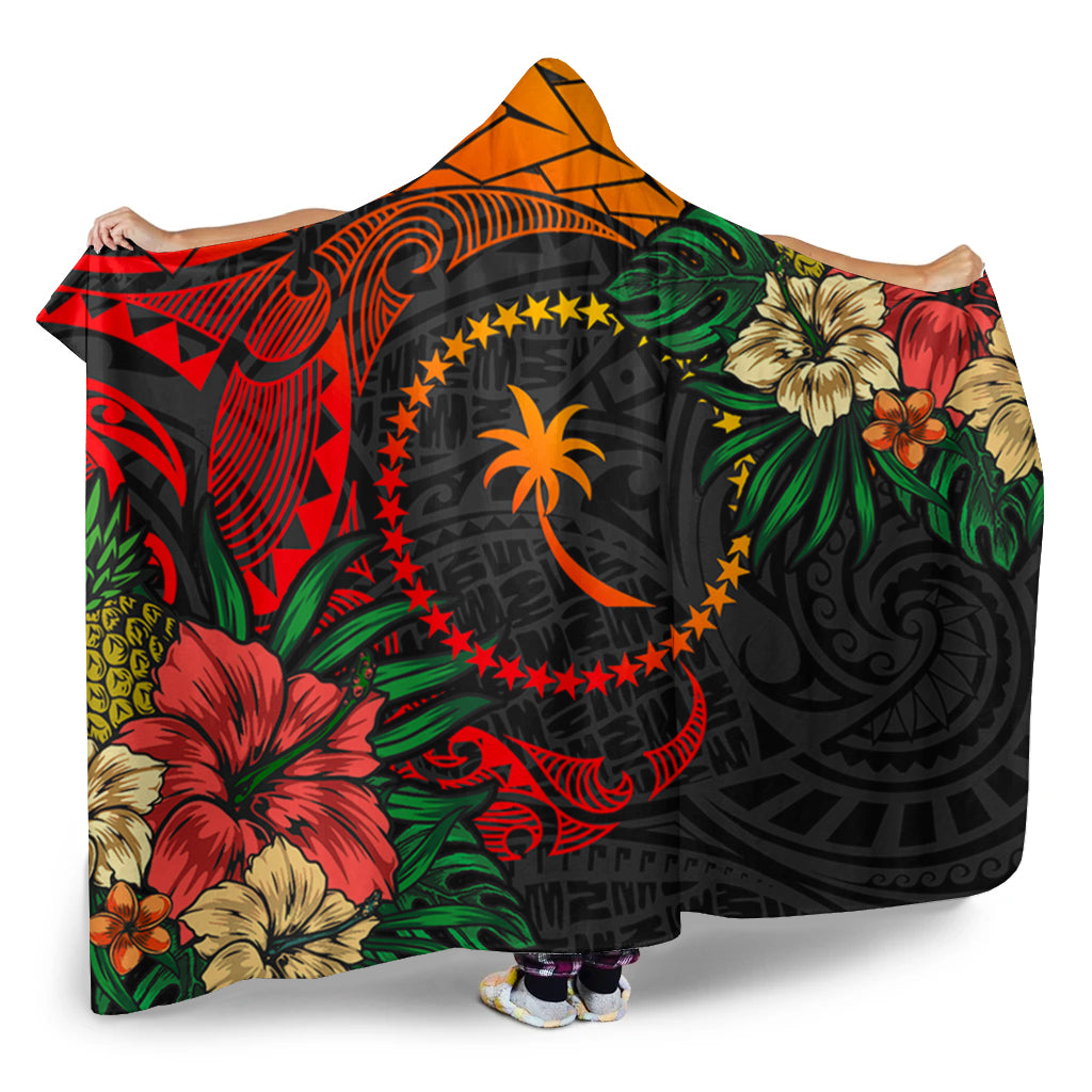 Chuuk State Hooded Blanket Polynesian Coat Of Arms Tropical