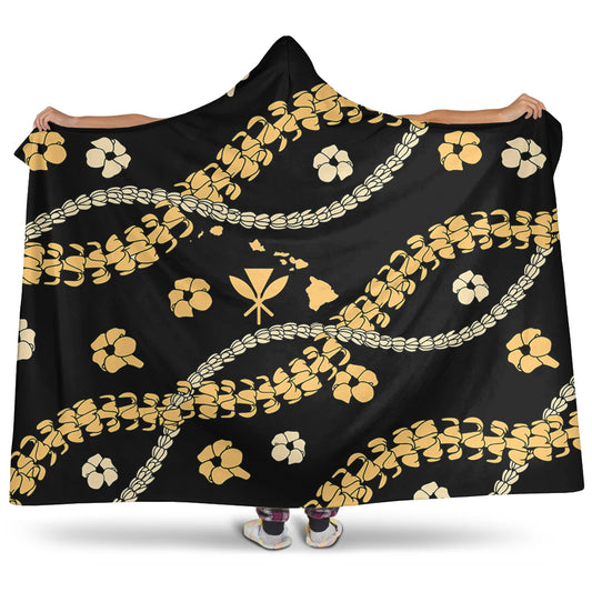 Hawaii Hooded Blanket Curve Floral Lei