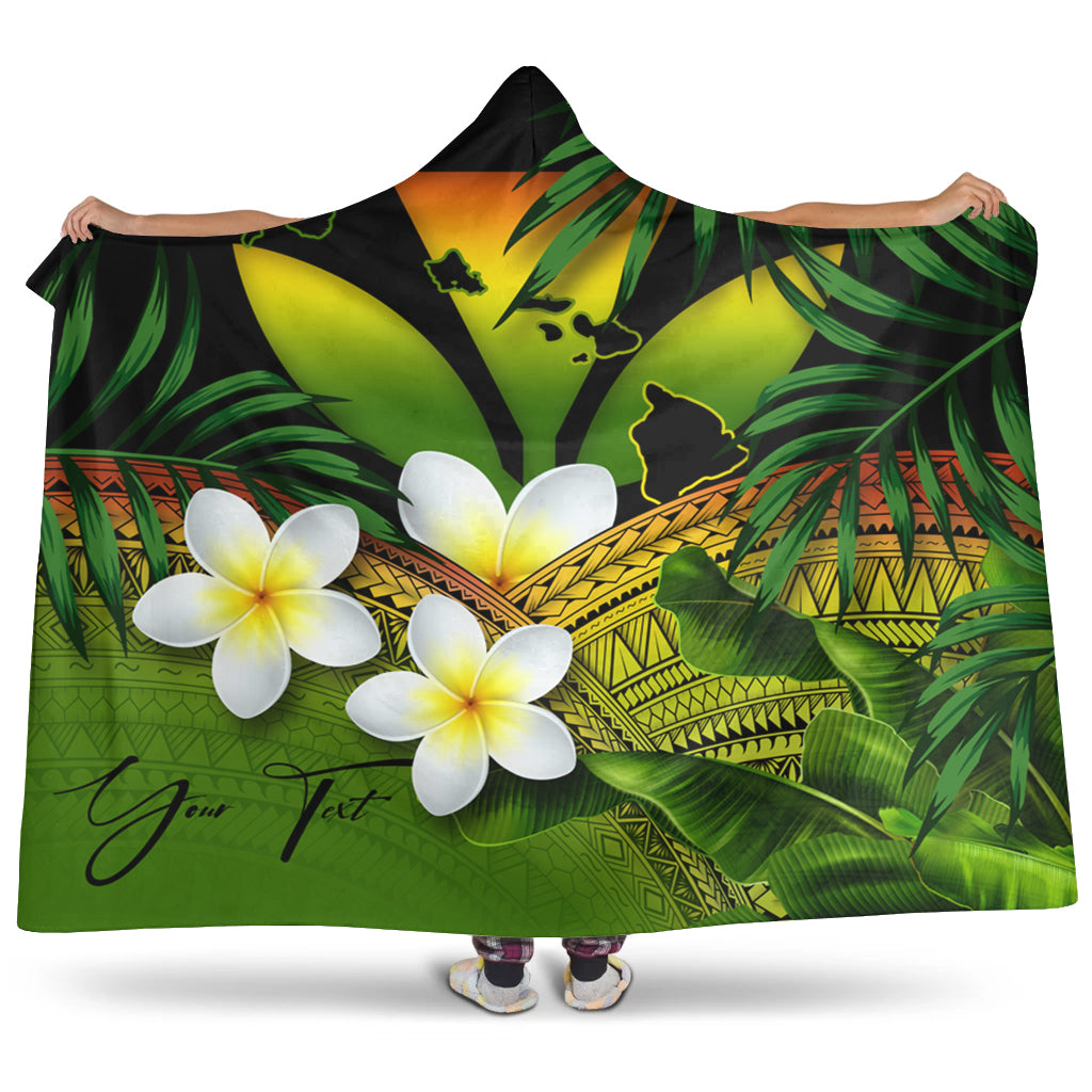 Hawaii Hooded Blanket Custom Kanaka Polynesian Tropical
