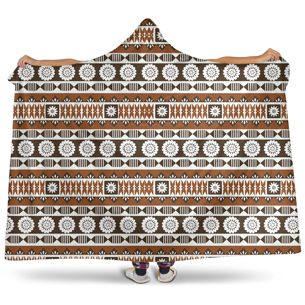 Fiji Hooded Blanket Tapa Masi Pattern