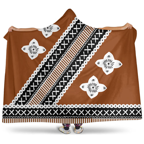 Fiji Hooded Blanket Tapa Clothes