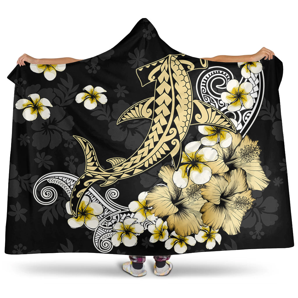 Hawaii Hooded Blanket Hammerhead Shark Gold Tropical