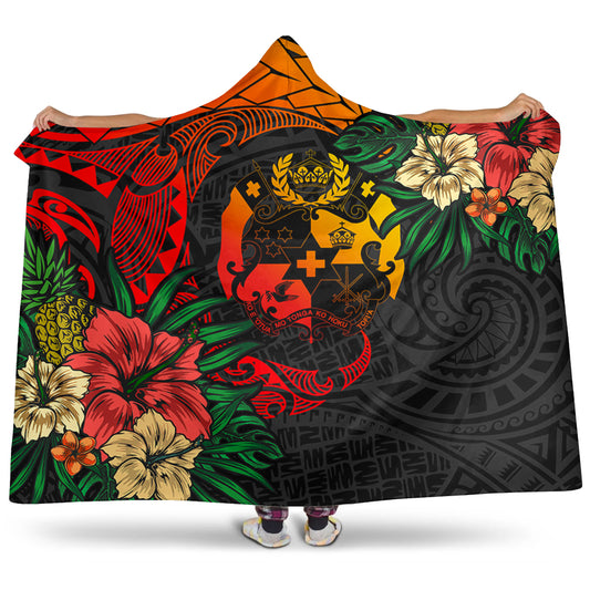Tonga Hooded Blanket Polynesian Coat Of Arms Tropical