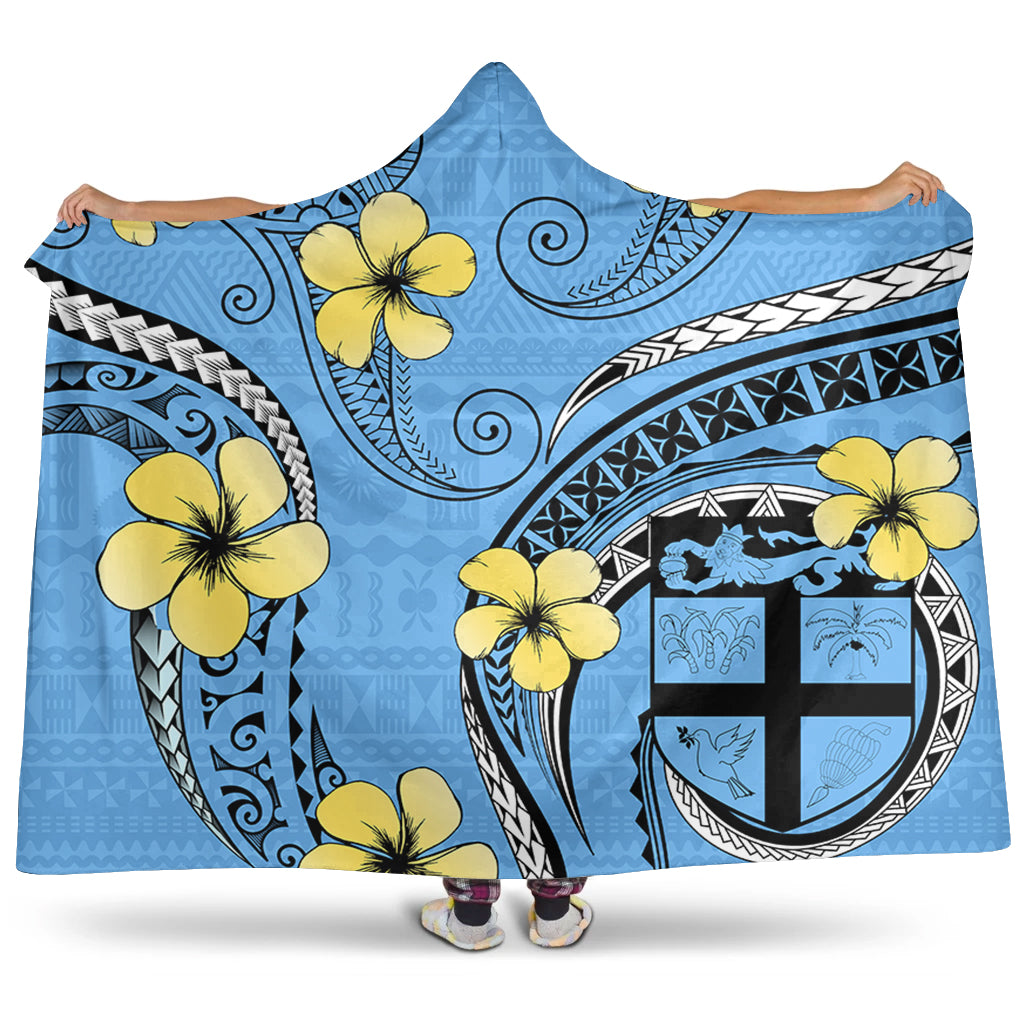 Fiji Hooded Blanket Bula Style Plumeria Flower