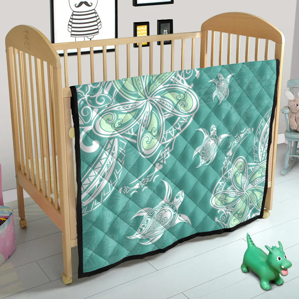 Hawaii Premium Quilt Polynesian Pattern Plumeria Turtles