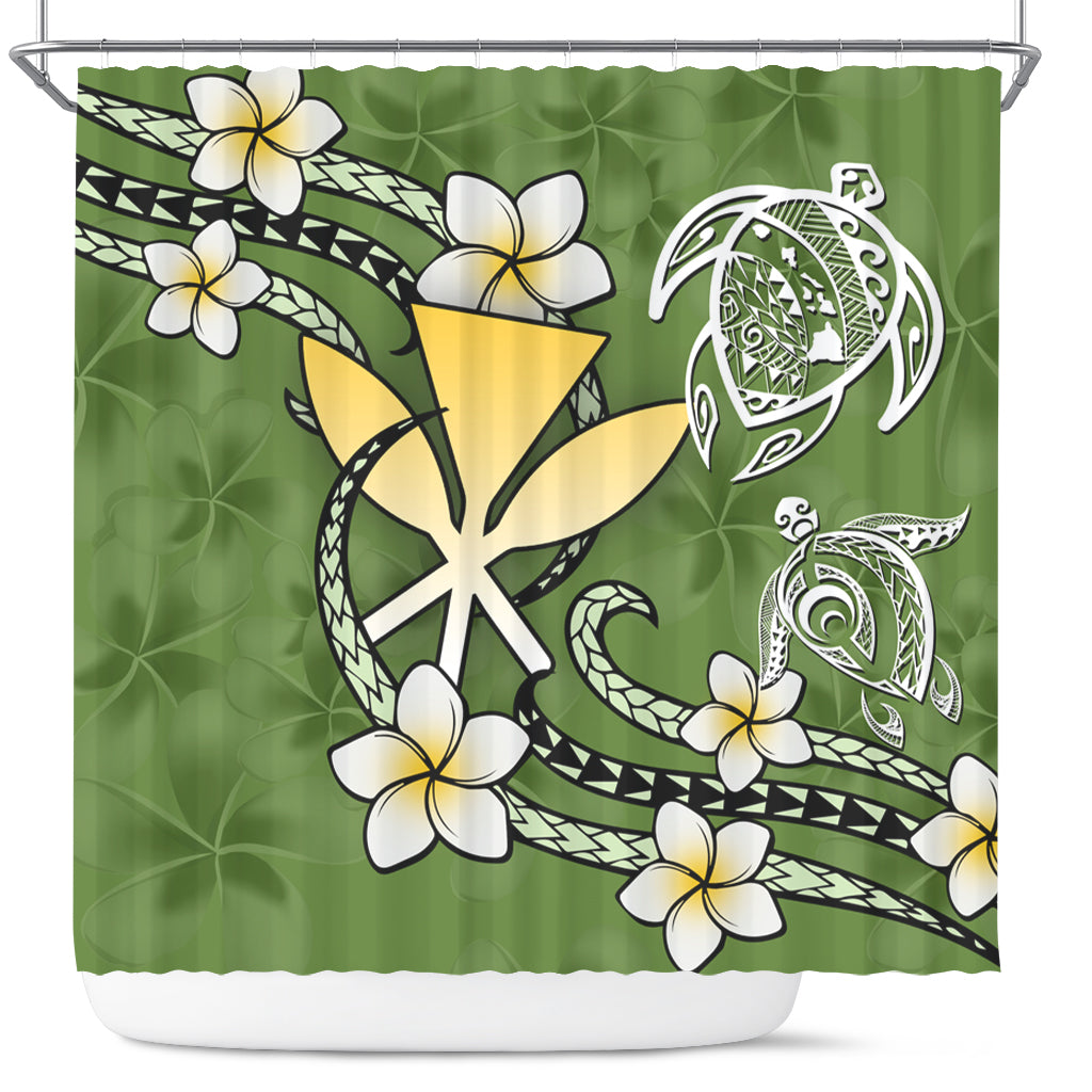 Hawaii Shower Curtain Kanaka And Turtle Map Plumeria Polynesia