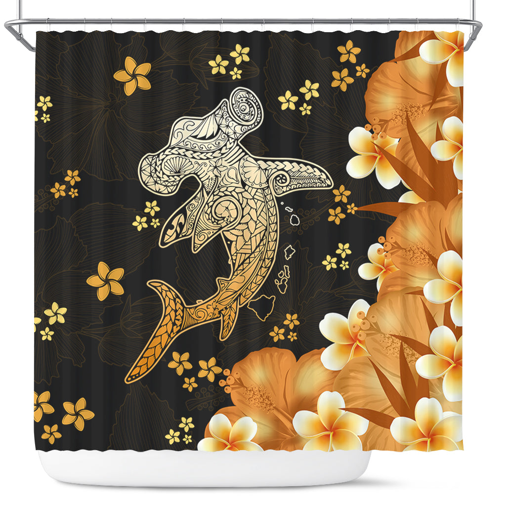 Hawaii Shower Curtain Tribal Polynesia Shark Tattoo