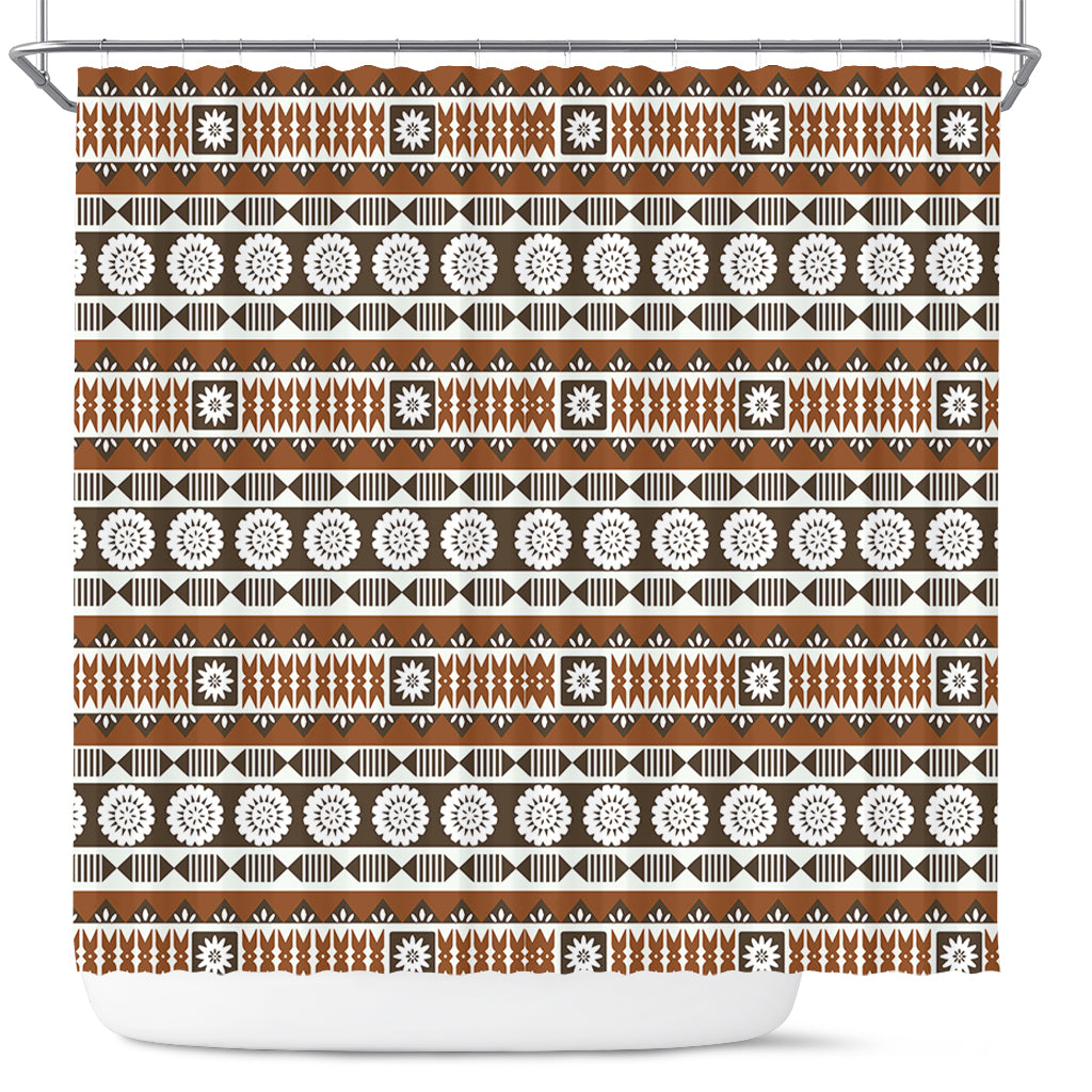 Fiji Shower Curtain Tapa Masi Pattern