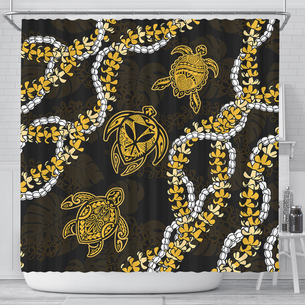 Hawaii Shower Curtain Kanaka Maoli Floral Puakenikeni Lei