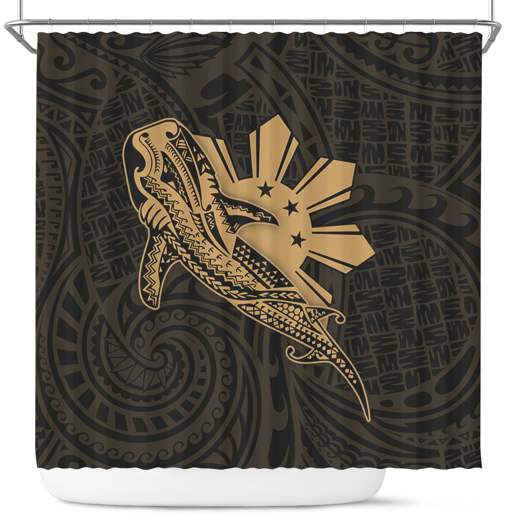 Philippines Filipinos Shower Curtain Tribal Whale Shark