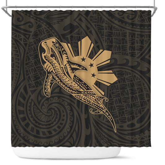 Philippines Filipinos Shower Curtain Tribal Whale Shark